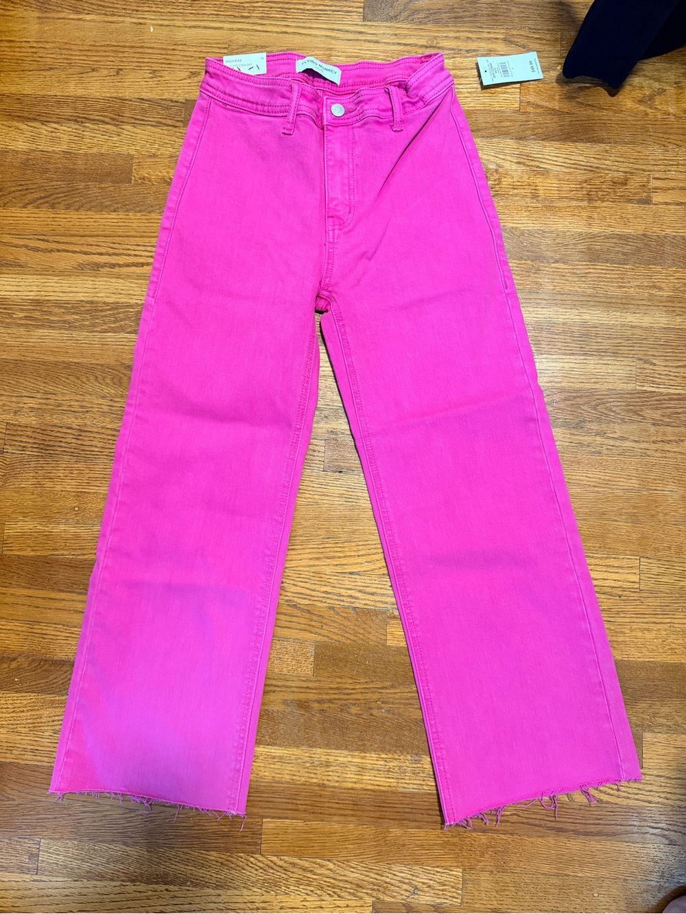 Flying Monkey Bright Hot Pink Wide-Leg Jeans